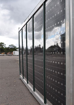 mobile home power pole by Bright Solar for Flexible Solar-Powered Homes