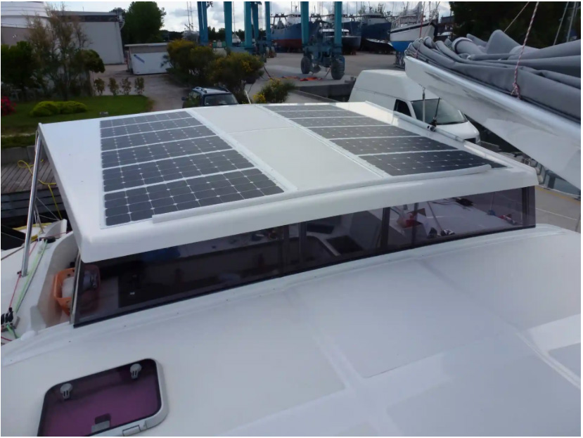 100W Flexible Solar Panel Array Powers Luxury Catamaran in Project France Marine 2016