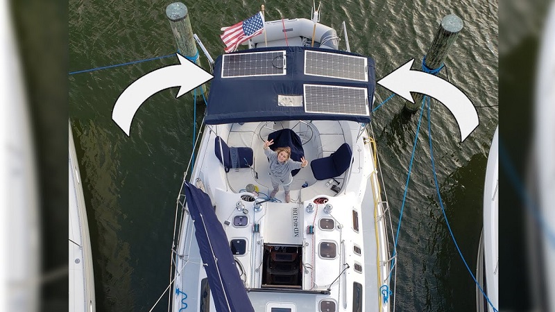 Solar Panel 100W Flexible Array Powers Our Liveaboard Yacht in Project USA Marine 2017